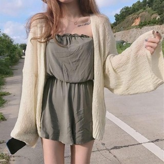 Áo len dệt kim Oakandme Oversized Cardigan, Mỏng Dáng Rộng Phù Hợp Cho Mùa Hè