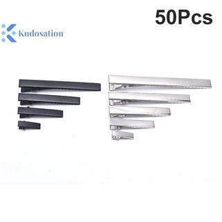 Kudosation 50PC Màu Bạc Kim Loại Cá Sấu Kẹp Cá Sấu Kẹp Lò Xo Kẹp Mỏ Vịt Kẹp