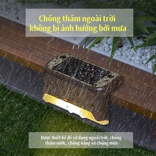Đèn sàn năng lượng mặt trời chống nướcĐèn Led Năng Lượng Thấm Nước Gắn Hàng Rào / Cầu Thang / Hành Lang / Sân Vườn