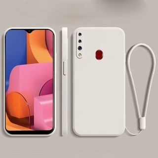 Thời trang mới Vivo Y11 Y17 Y15 Y12i V15 Pro Y66 Y67 Y19 Khung cản vuông Vỏ silicon TPU mềm mỏng có dây đeo cổ tay