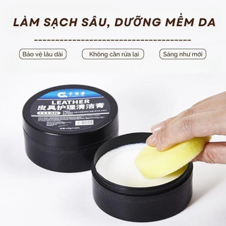 [Tặng mút]Sáp Dưỡng Và Vệ Sinh Đồ Da Nội Thất 160g, Dưỡng Bóng Và Bảo Vệ Ghế Da Đồ Nội Thất Làm Sạch NGÓI HOME - CSD02