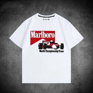 F1 Racing Marlboro Expedition Illustration Oldschool Vintage T-shirt Trendy Loose Summer Cotton Short Sleeve Men D8pP