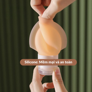 Chai Chiết Dầu Gội Sữa Tắm Silicone Chai Chiết Mĩ Phẩm Mềm Mại An Toàn Dung Tích 60ml BC02 -NGÓI HOME