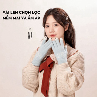 Găng Tay Len Dệt Kim Co Giãn Giữ Ấm, Hở Ngón Tiện Lợi Sử Dụng Điện Thoại,Cầm Bút Dễ Dàng NGÓI HOME - GTL01