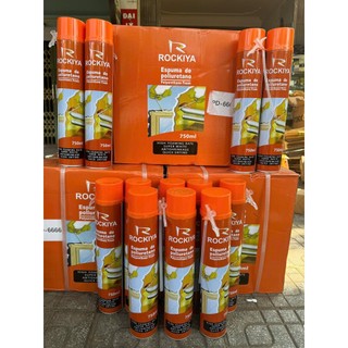 Combo 3 chai keo bọt nở 750ml bình xịt bọt nở Rockiya tỷ lệ tạo bọt cao,siêu trắng,nhanh khô