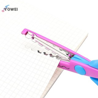 YOWEI 6 Cái / bộ Kéo Họa Tiết Sóng Máy Cắt Giấy DIY Dụng Cụ Thủ Công Giấy Thủ Công Thẻ Ảnh Kéo Trẻ Em Quà Tặng Đồ Dùng Văn Phòng VN