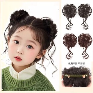 SOULSPACE Mũ nón tóc giả giả cho bé gái, băng đô chống trượt, vòng tóc hoa Bud, chụp ảnh, tạo kiểu