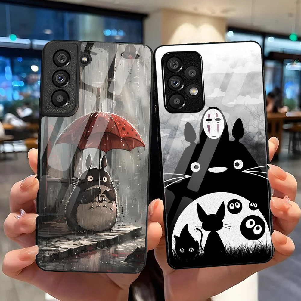 Ốp điện thoại kính cường lực My Neighbor Totoro 05 cho Samsung Galaxy S9 Plus S10 S10e S20 FE S20 Plus S21 S22 S23 S24 Ultra Cover