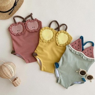 Áo tắm mùa hè cho bé gái, mỏng, phong cách, dễ thương, áo tắm một mảnh có dây đeo cho trẻ sơ sinh