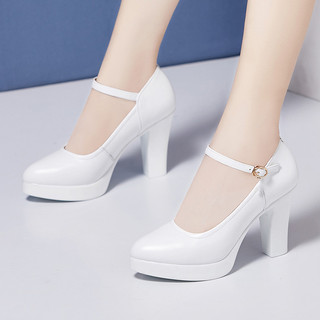Giày Lolita Nữ Quai trơn Bít Mũi Tròn quai ngang Giày búp bê nữ đế độn 7cm 3 màu siêu HOTTREND - MÃ CG479