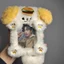 Hộp đựng thẻ ảnh ESSENCEH, Thỏ / Chó / Mèo Thỏ tai to / Border Collie Photocard, Phim hoạt hình đa chức năng sang trọng Hình ảnh thần tượng Vỏ bảo vệ Quà tặng