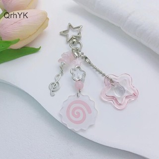 Nhà Máy Thời Trang Y2K Dễ Thương Mực Màu Hồng Cuộn Móc Khóa Sáng Tạo Bánh Cá Móc Khóa Trang Trí Đáng Yêu Chìa Khóa Ba Lô Mặt Dây Chuyền Cho Bé Gái Quà Tặng QrhYK