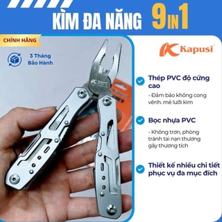 Kìm đa năng KAPUSI 9in1 Japan gấp gọn hợp kim có bảo hành 12 tháng