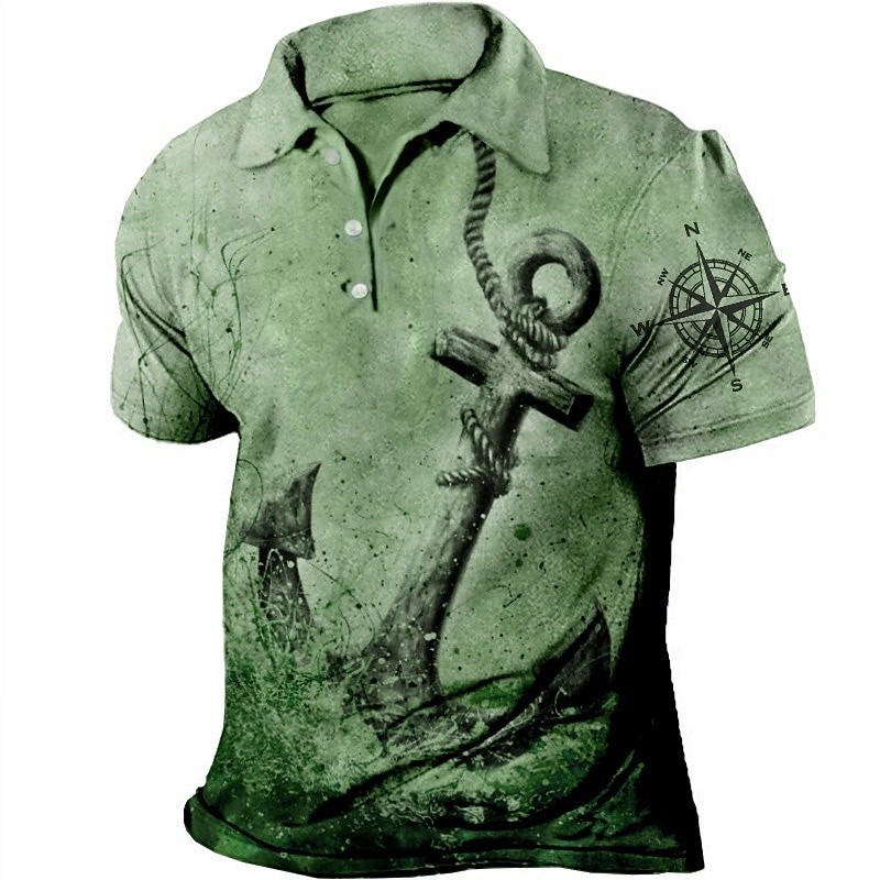 Bán Nam Tay Ngắn golf polo Áo In Chữ vintage Xe Máy Thể Thao Ngoài Trời Dạo Phố Thời Trang