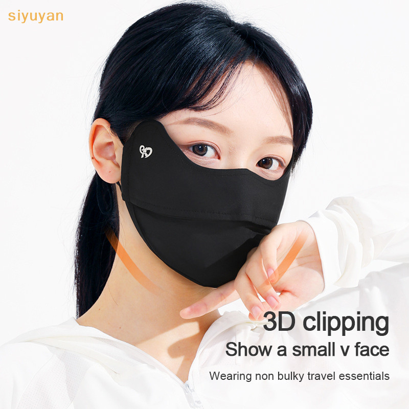 Siyuyan Thời Trang Mỏng Ngoài Trời Mặt nạ Chống Nắng Cho Nữ Bé Gái Đi Xe Đạp Chống Tia UV Mặt nạ Thoáng Khí Hưng Chạy Mặt nạ Thể Thao Khăn VN