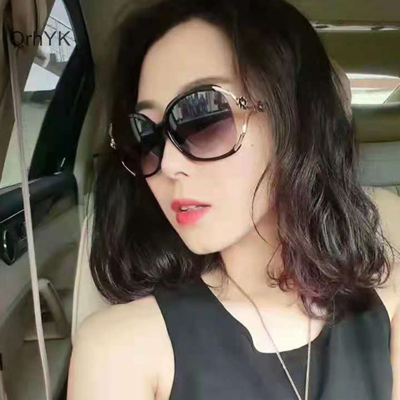 Nhà máy thời trang Kính râm nữ thời trang Camellia Net Kính râm màu đỏ Kính gọng lớn QrhYK