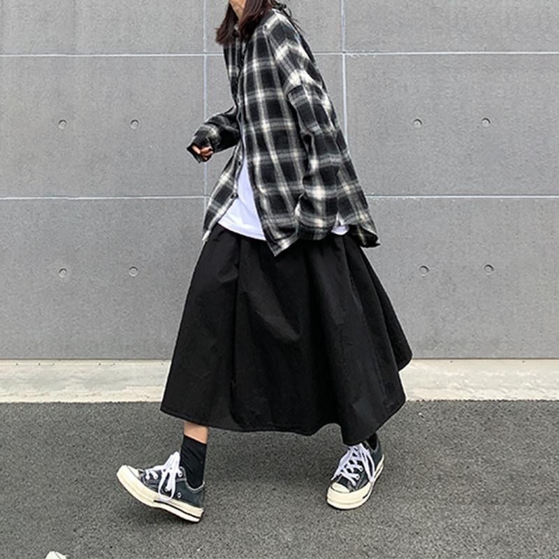 Plus Size Váy Nữ Cao Cấp Thu Đông Mới Phong Cách Retro Dài Giữa Nhật Bản Váy Chữ A