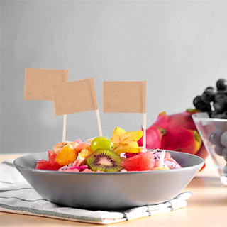 200 Gói Trống Tăm Cờ Giấy Kraft Cờ Đánh Dấu Phô Mai Cho Bánh Cupcake, Thực Phẩm, Trái Cây, Trang Trí Tiệc