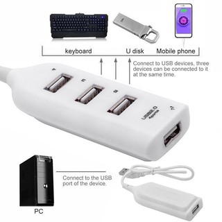 Usb Hub 2.0 Đa USB Tốc Độ Cao Hub Splitter 4 Cổng USB Hub Adapter Cho Laptop Thu Phụ Kiện Máy Tính Màu Đen