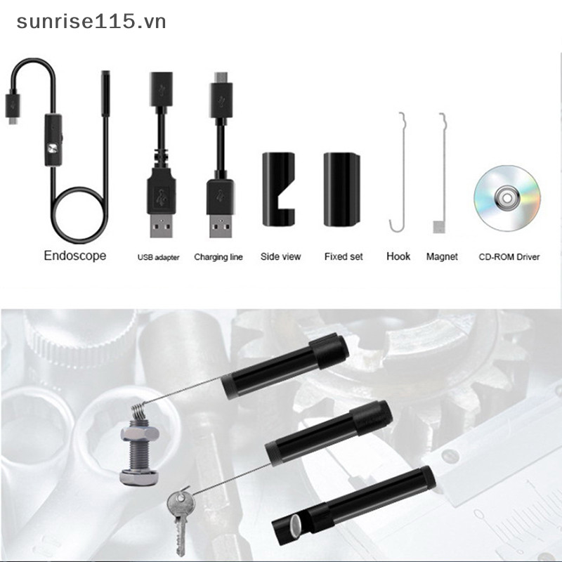 Lmh 3 trong 1 USB Type-C Kiểm tra nội soi Borescope 5.5 / 7 / 8mm Ống kính HD Camera IP68.