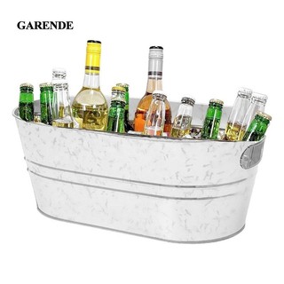 Xô mạ kẽm Garende, Bồn đựng đồ uống mạ kẽm, Bồn tắm hình bầu dục kim loại bằng thép mạ kẽm lớn cho các bữa tiệc, Tiệc giải khát, Bia lạnh
