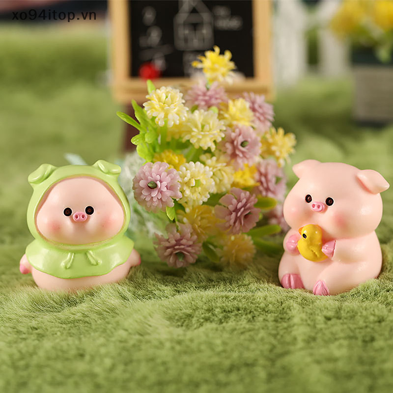 Xoitop Dễ Thương Lợn Mô Hình Động Vật Micro Phong Cảnh Trang Trí Nhà Cửa Thu Nhỏ Cổ Tích Vườn Phụ Kiện Trang Trí VN