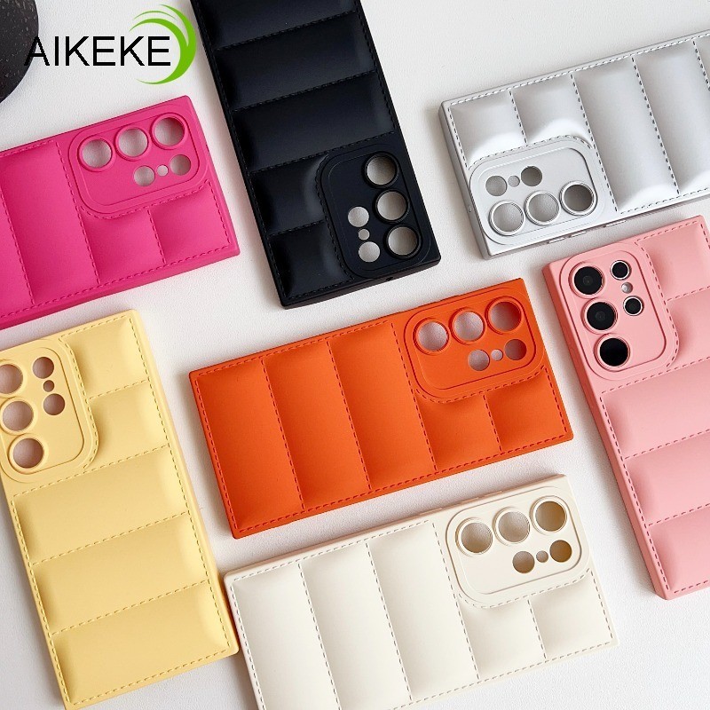 Tương Thích Cho Samsung Galaxy A25 A32 A33 A34 M40S A52 A52S A53 A54 A71 A72 4G 5G Ốp Điện Thoại Thời Trang Xuống Áo Khoác 3D Puffing Mềm TPU Chống Sốc