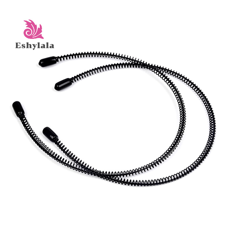 Dây Buộc Tóc Kim Loại Dành Cho Nam Nữ Unisex Đen Sóng Mùa Xuân Thể Thao Vòng Kẹp Phụ Kiện Nữ Đơn Giản [MỚI]