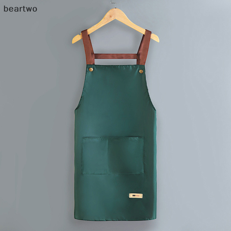 < Beartwo > Tạp dề nhà bếp Tạp dề chống thấm nước dành cho nữ có túi Tạp dề phục vụ bàn đẹp
