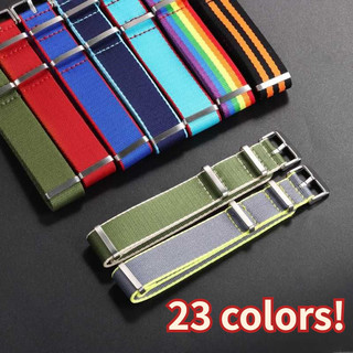 Dây đeo đồng hồ vải NATO phong cách quân sự 20mm 22mm Dây đeo đồng hồ Nylon bền cho thợ lặn SEIKO SKX007 SKX009 Thể thao đầy màu sắc Zulu One Loop Watchband Vòng đeo tay nam nữ