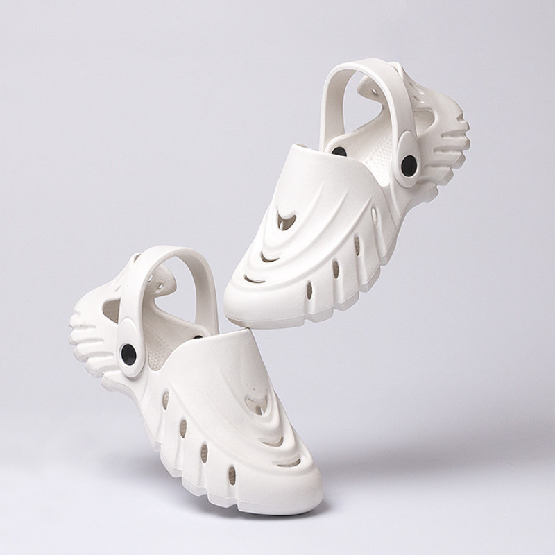 Openwork Dép Nữ Dép Lỗ Giày Cặp Đôi Plus Size 44 45 Thoáng Khí Đi Biển Flip-flop Đế Bằng Mùa Hè Giày Nữ