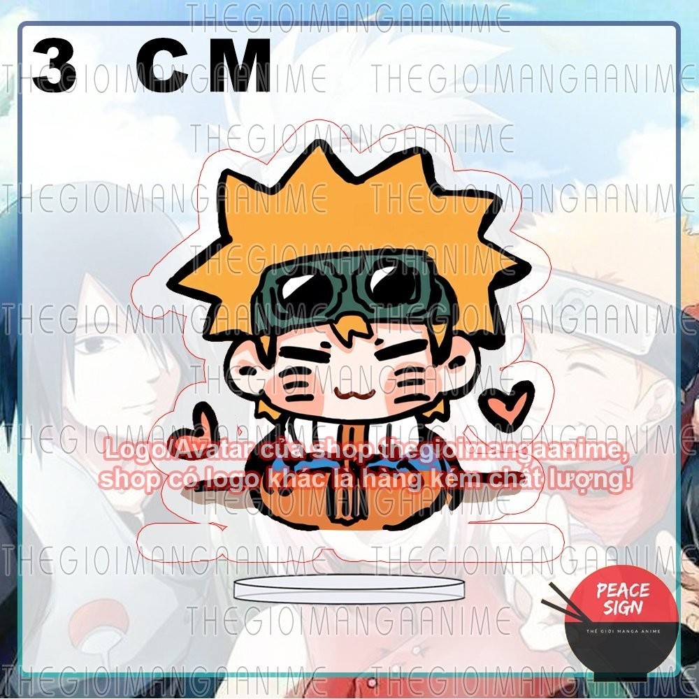 (3cm) Standee NARUTO ver BIỂU CẢM mô hình chibi acrylic standee anime mica trang trí trưng bày