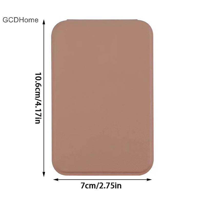 Gcdhome Để Bàn Gương Trang Điểm Màu Trơn Da Đơn Giản Di Động Cầm Tay Có Thể Gập Lại Gương Trang Điểm Học Sinh Nhỏ Gọn Dễ Thương Bỏ Túi Gương HOT