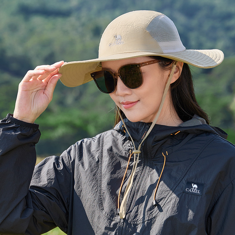 Ảnh Mũ ngư dân vành lớn ngoài trời CAMEL CROWN Mũ chống tia cực tím mùa hè dành cho nữ 3