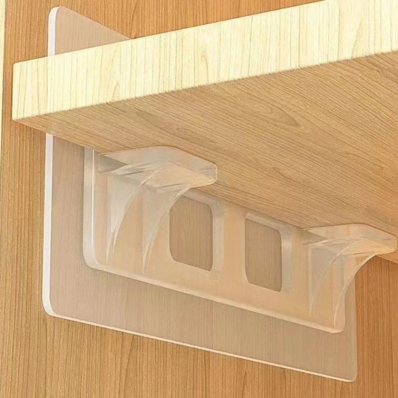 [Đặc sắc] Hỗ trợ bảng cabin tủ - Tự dính, Ổn định - Giá đỡ ngăn tủ quần áo - Đế giữ tấm ván trượt - Kệ hàng hóa Giá đỡ xếp lớp - Móc treo