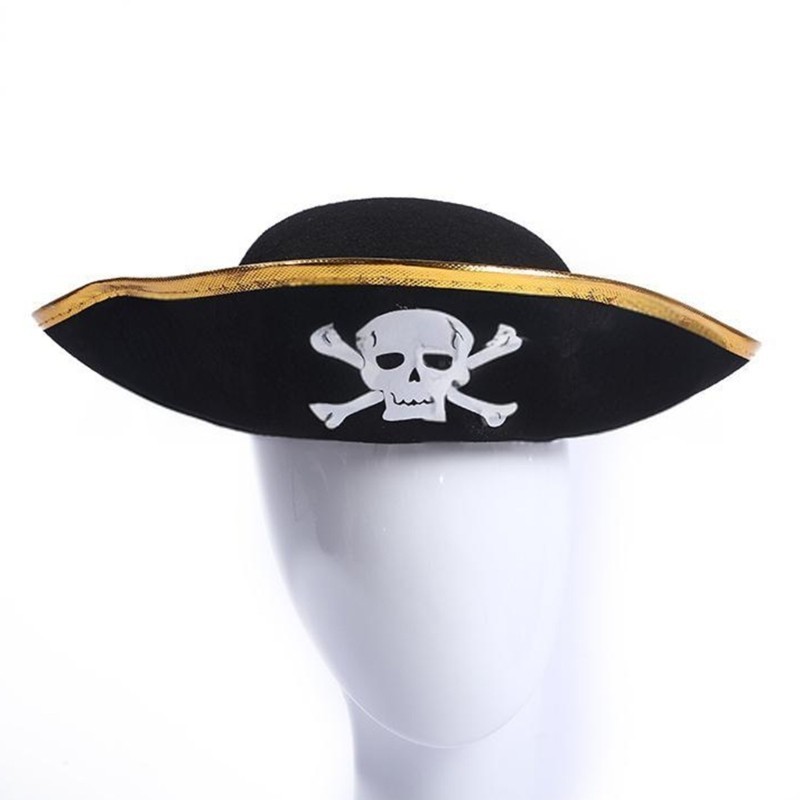 Mặt Trăng Đầu Lâu Tricorne Nón Cosplay Mũ Cướp Biển Biểu Diễn Sân Khấu Nón Đạo Cụ Dự Tiệc