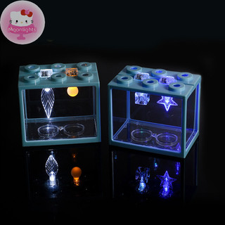 Moonlights Bể Cá Bò Sát Thú Cưng Đèn LED Hộp Xếp Chồng Bể Cá Xi Lanh Cảnh Quan Rong Biển Để Trang Trí Văn Phòng Tại Nhà EN