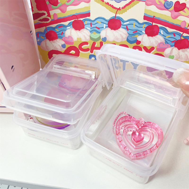 Linxx Hộp lưu trữ lật trong suốt Hộp lưu trữ tay ngô Hộp nhựa Mini Photocard Lomo Card Organizer Case
