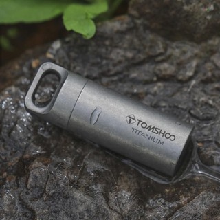 Hilivn) Hộp đựng thuốc titan TOMSHOO Hộp đựng thuốc Mini chống thấm nước Hộp đựng thuốc bỏ túi cho du lịch ngoài trời Cắm trại đi bộ đường dài