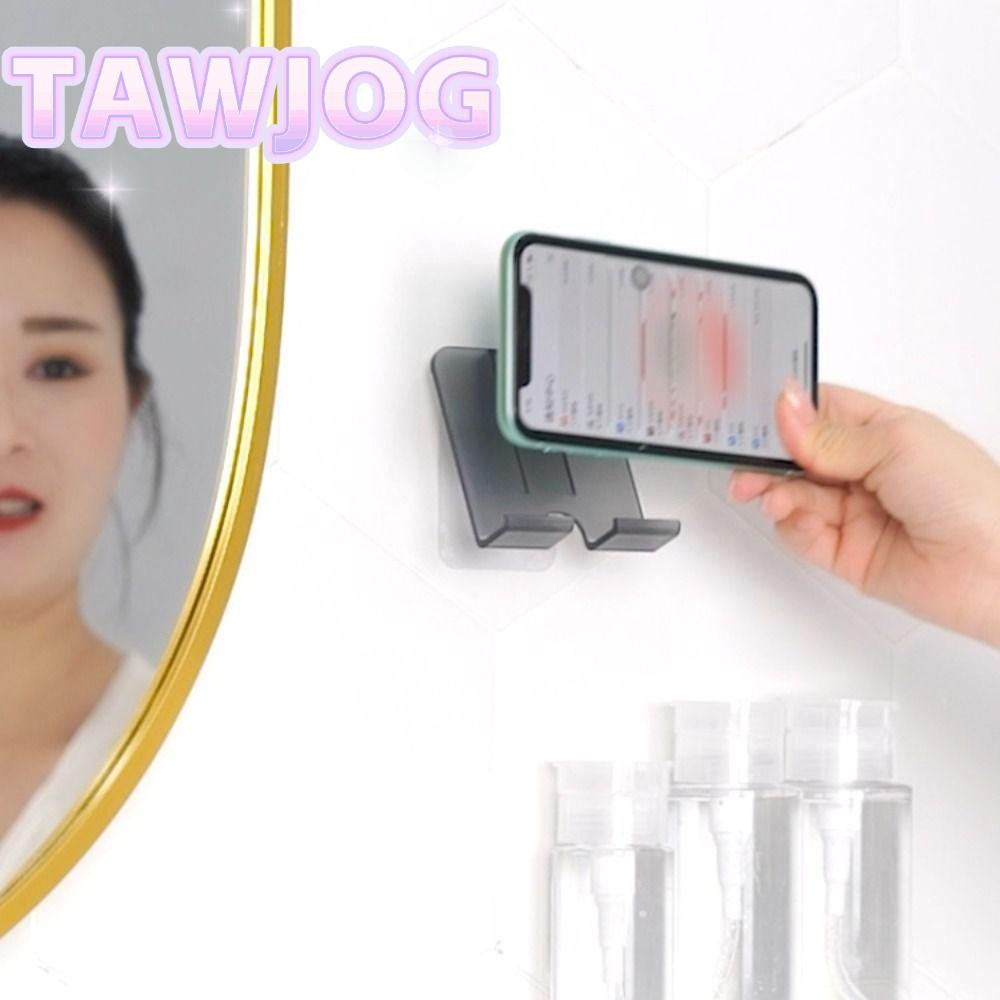 Giá đỡ điện thoại TAWJOG, Giá sắp xếp nhẹ đỡ điện thoại treo tường, Giá đỡ sạc điện thoại đa năng trong suốt rảnh tay chất lượng cao