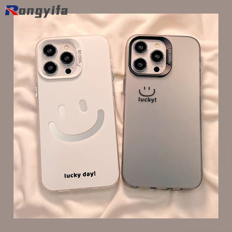 Ốp Điện Thoại Mờ Nụ Cười Đơn Giản Dễ Thương Cho Redmi K80 Pro Note 15 14 Pro Plus Redmi 15 15C Turbo 4 Pro A5 5G 4G Vỏ Hoạt Hình Ốp Lưng Chống Sốc