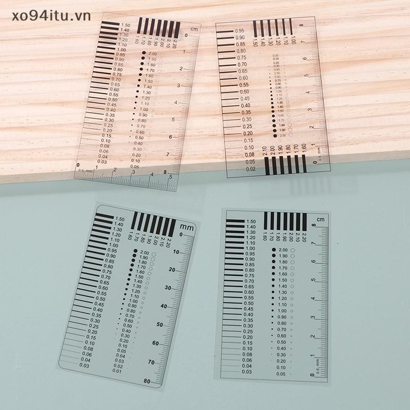 Xoitu Đo Pass Huy Hiệu Đồng Hồ Đo Vết Thẻ Điểm Đồng Hồ Đo Dây Trong Suốt Thước Phim Hàn Gage Vết Nứt Tương Phản Thước VN