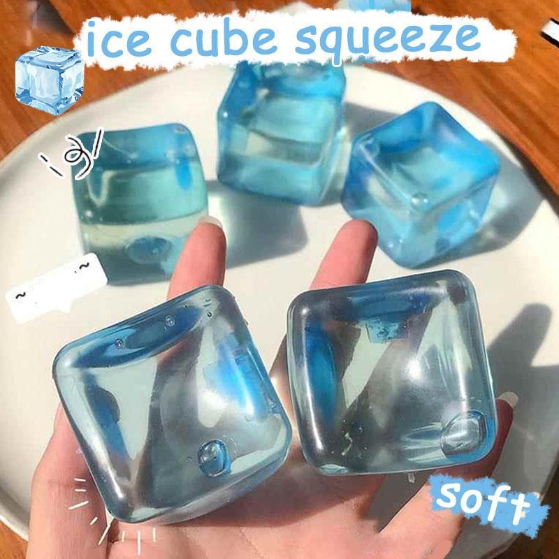 Trong Suốt Đá Viên Bóp Đồ Chơi Đá Viên Giảm Căng Thẳng Đồ Chơi Maltose Cube Squishy Pinch Đồ Chơi Giải Nén Đồ Chơi