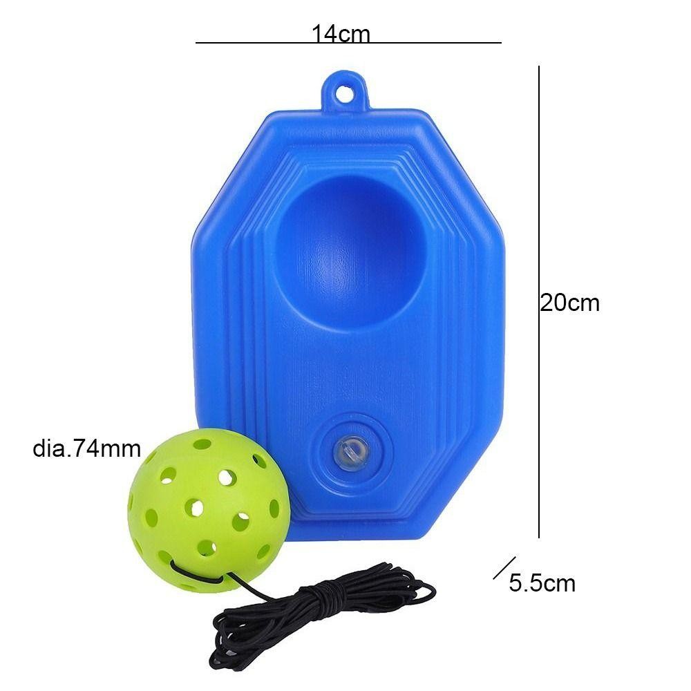 Wanyedi Pickleball Trainer, Blue Độ đàn hồi cao Solo Pickleball Trainer, Đế ổn định tự học bền 40 lỗ Bóng hồi phục trong nhà ngoài trời
