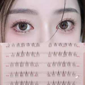 IOIIK 10 hàng-- Hoa mặt trời ánh sáng mi thấp hơn - Natural Magnifying Eye Goddess phân khúc mi giả