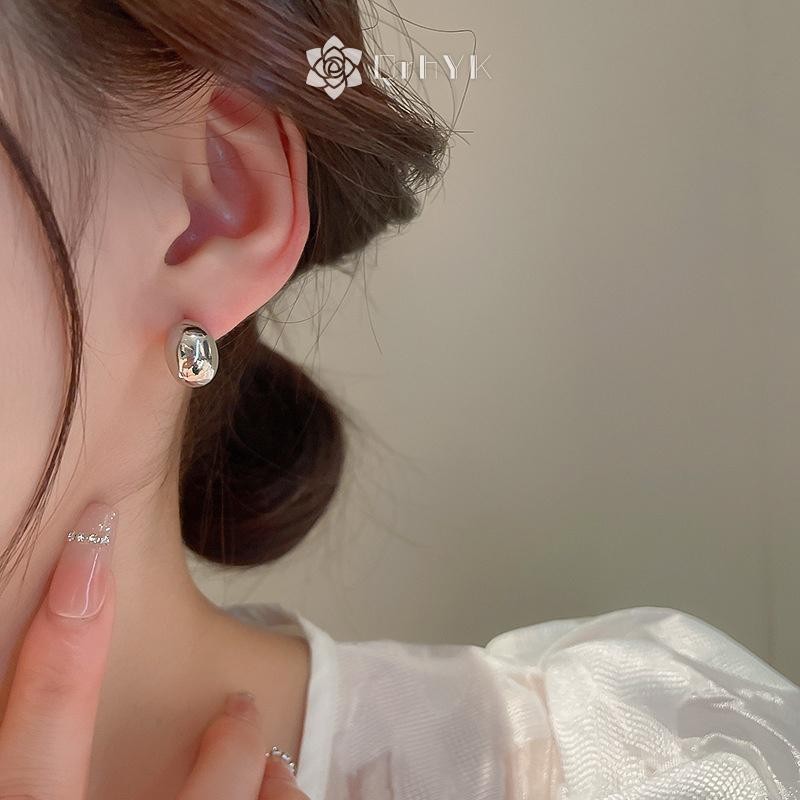 Qrhyk Đơn Giản Hạt Đậu Hình Hợp Kim Đồng Thả Bông Tai Nữ Hàn Quốc Bông Tai Trang Sức Thời Trang Goth Đảng Bé Gái Phụ Kiện Mới
