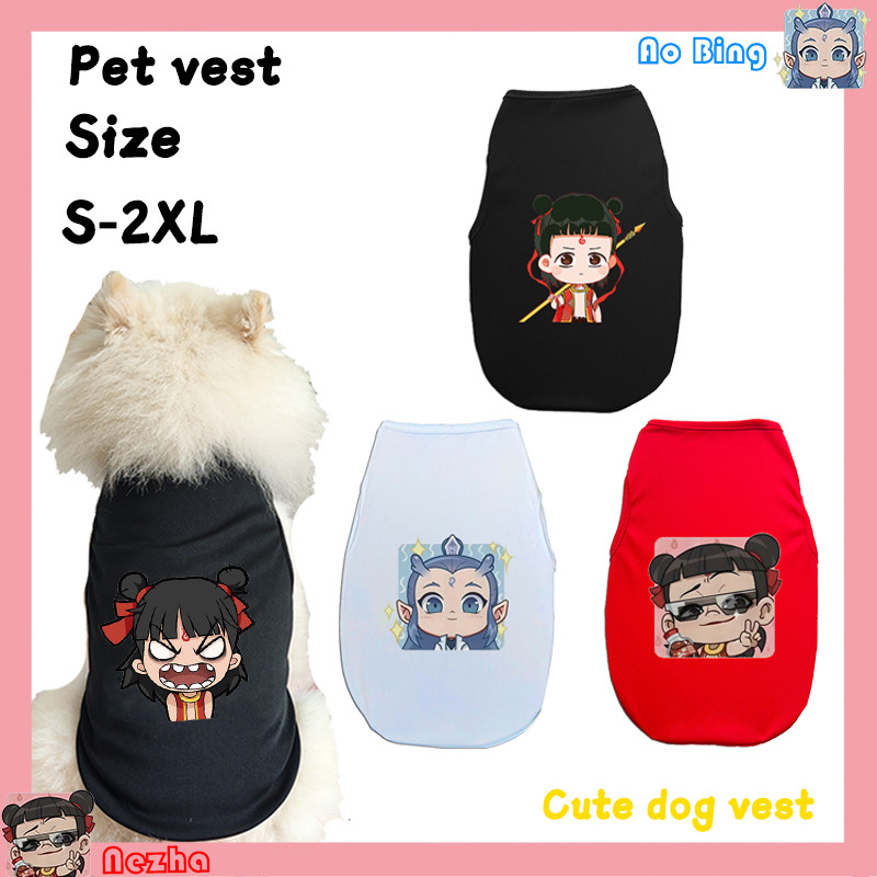 ✨ Hàng Mới Về ✨ Quần áo chó / mèo S-2XL thoáng khí và thoải mái Áo vest chó in hình Nezha với nhiều màu sắc để lựa chọn