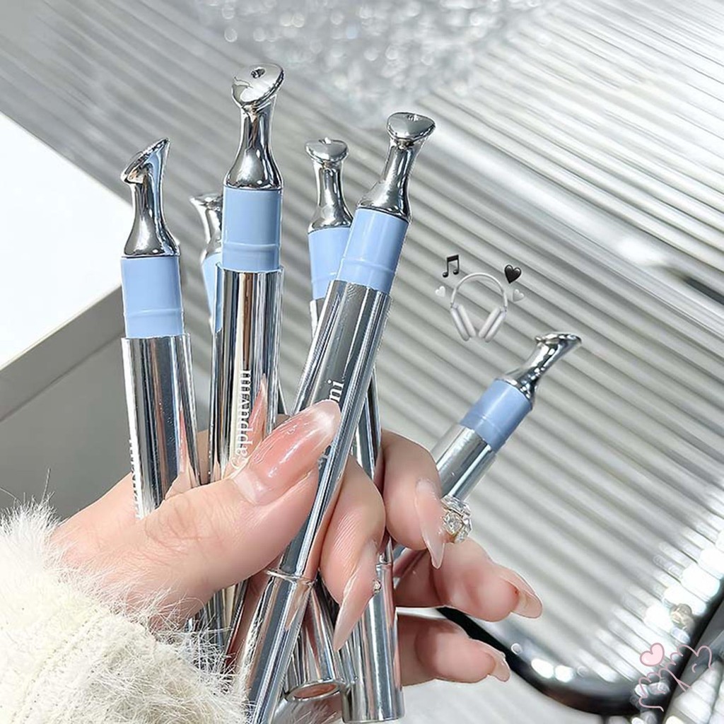 IOIIK Son bóng cọ đầu bàn là kim loại - Gel môi tạo môi căng mọng thủy tinh - Cấp ẩm làm da trắng, bền màu khó dính ly