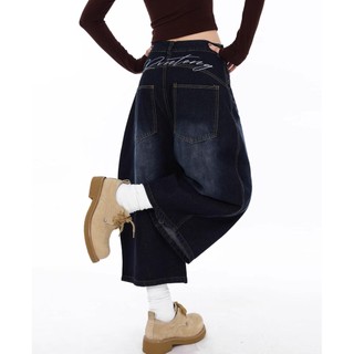 Quần short jean nam ESEA Quần short denim phong cách hip-hop cao cấp kiểu Mỹ