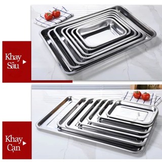 Khay Đựng Đồ Nghề INOX Loại Dày - Khay inox đựng thức ăn, topping - Phương Trang